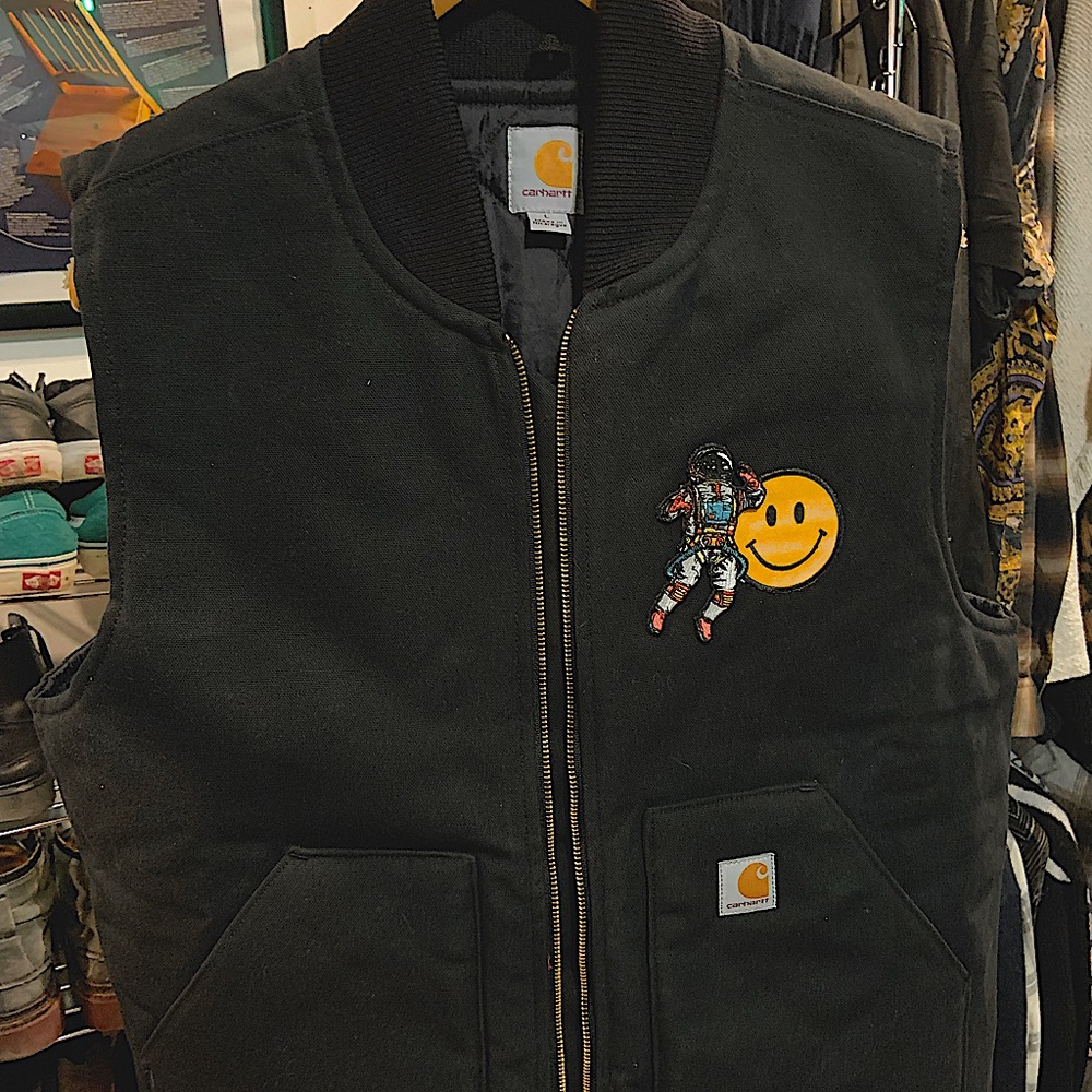 Sweet Reworked Carhartt EMT vest with patch over name.